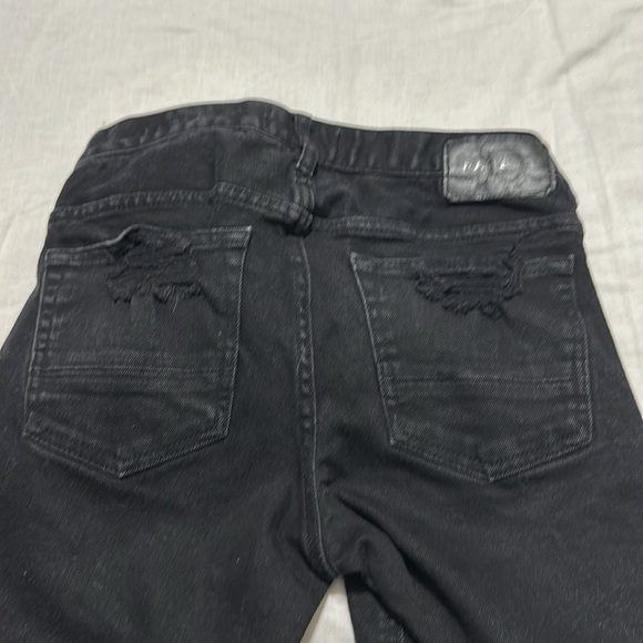 Pacsun Mens Black Distressed Skinny Zipper Jeans Size 28x30 - Picture 6 of 6